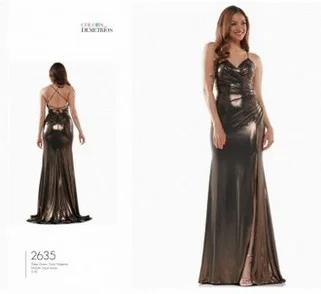 Night dress in bronze color 
